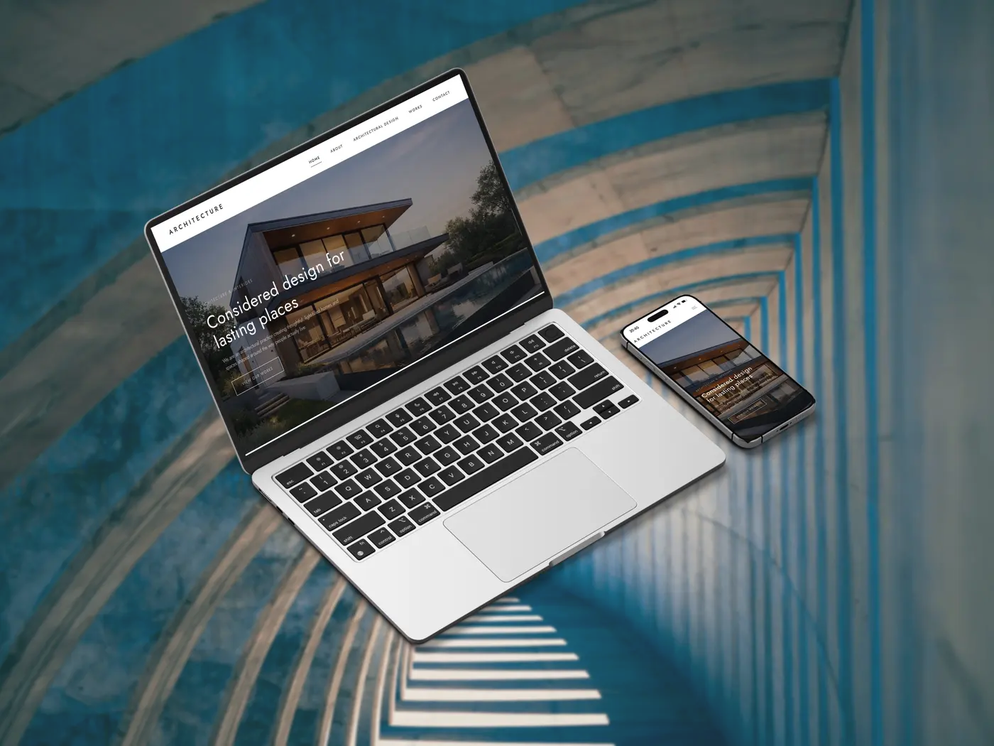 Architektúra stúdió weboldal mockup